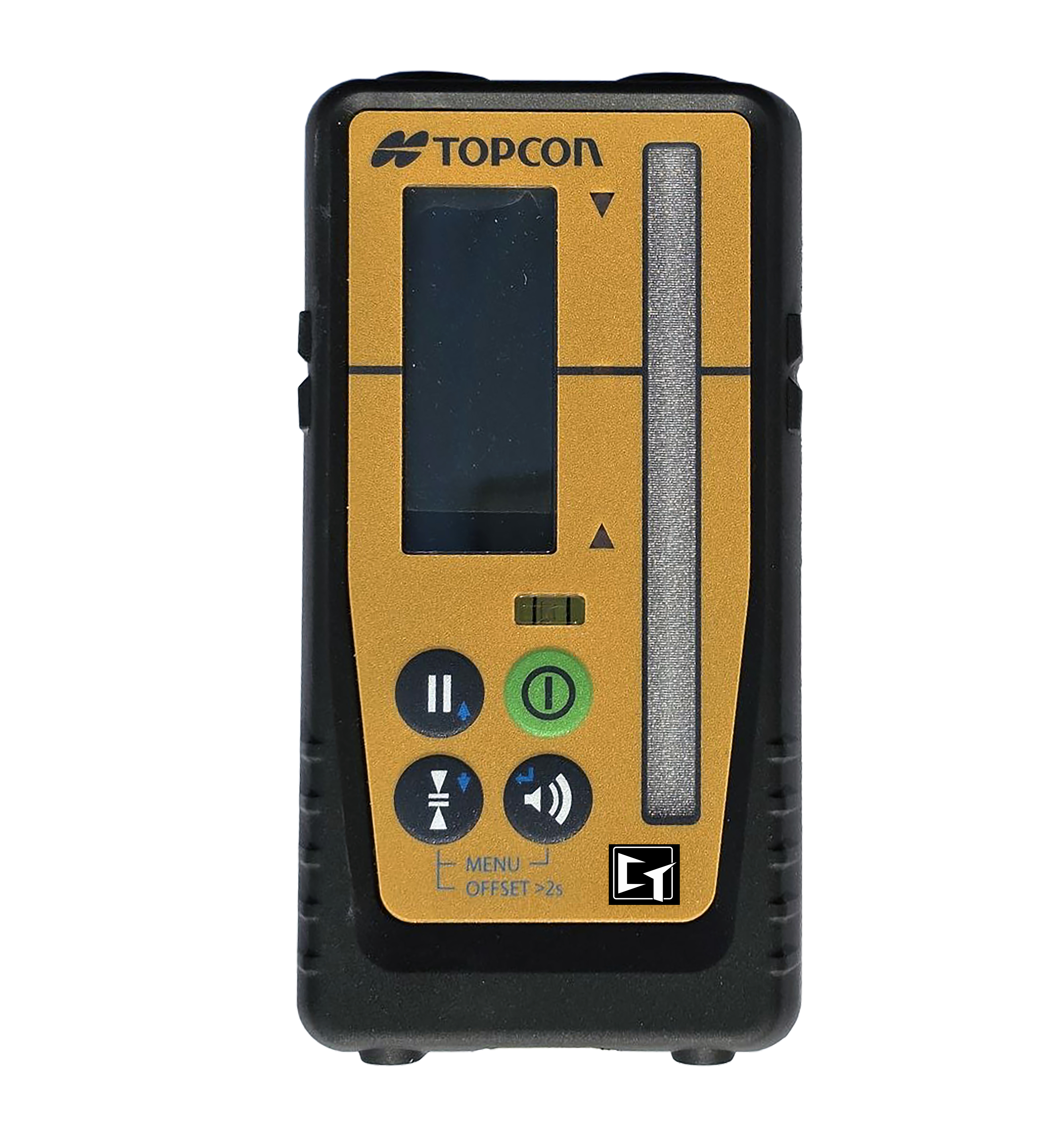 Topcon LS-110D Digital Laser Receiver — Front View with LCD Display
