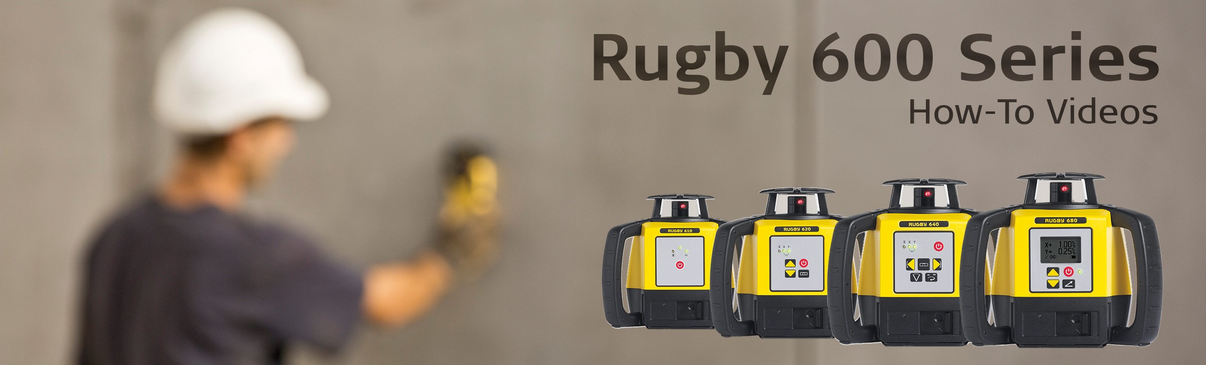 Leica Rugby 600 Series rotating lasers: Rugby 610, 620, 640 and 680 how-to videos