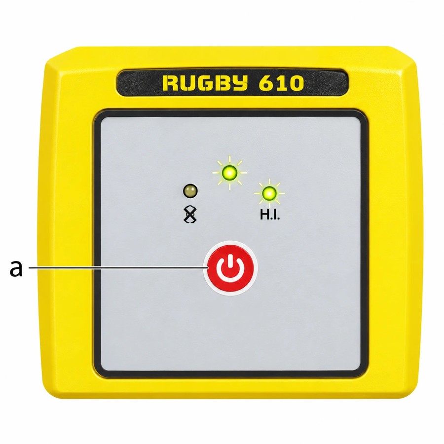 Leica Rugby 610 control panel with lettered buttons
