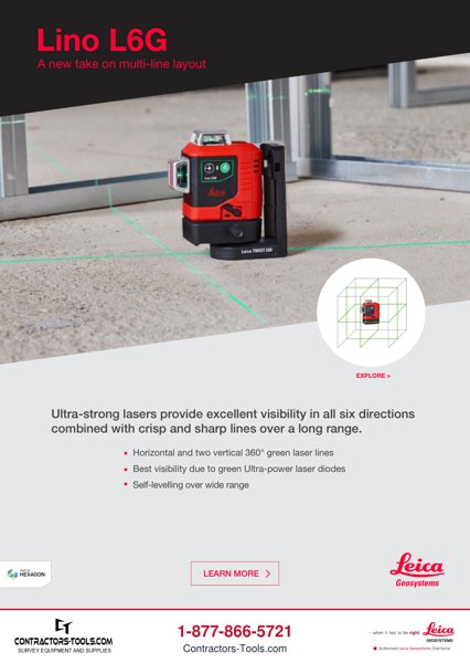 First page of the Leica Lino L6G info sheet